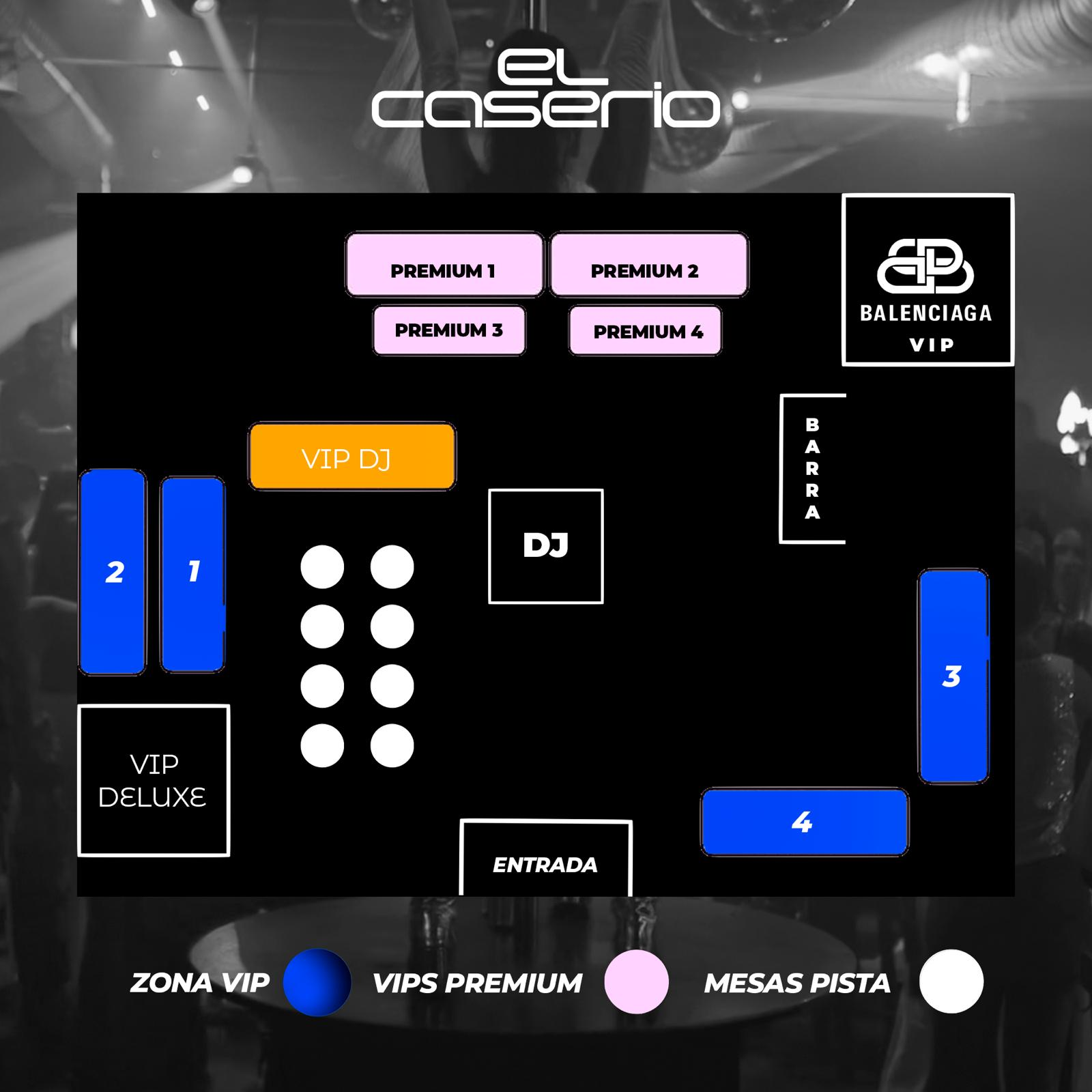 Mapa de zonas El Caserio